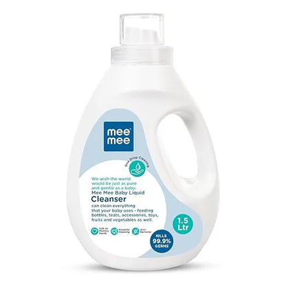 Mee Mee baby bottle and accessory cleanser in a 1.5 litre economy can