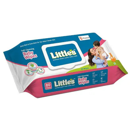 Little’s Soft Cleansing Baby Wipes with Lid –Pack of 1