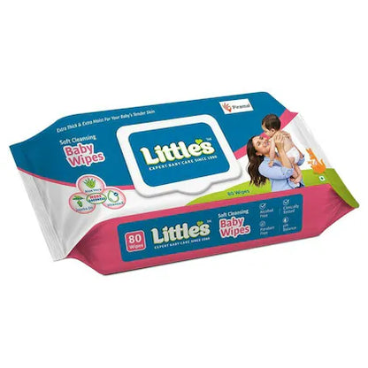 Little’s Soft Cleansing Baby Wipes with Lid –Pack of 1