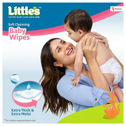 Little’s Soft Cleansing Baby Wipes with Lid –Pack of 1
