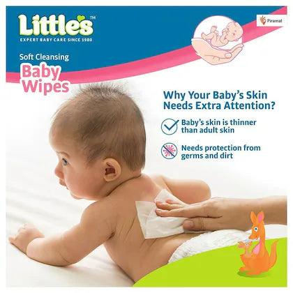 Little’s Soft Cleansing Baby Wipes with Lid –Pack of 1