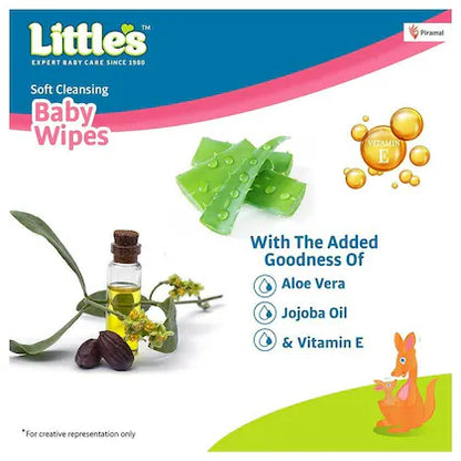 Little’s Soft Cleansing Baby Wipes with Lid –Pack of 1