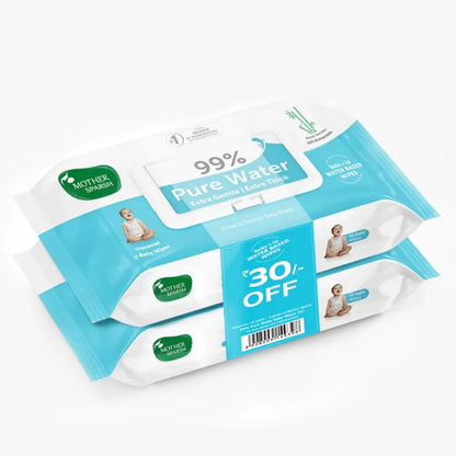 Mother Sparsh 99% Pure Water Unscented Baby Wipes – Combo Pack
