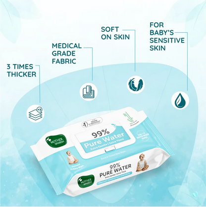 Mother Sparsh 99% Pure Water Unscented Baby Wipes – Combo Pack