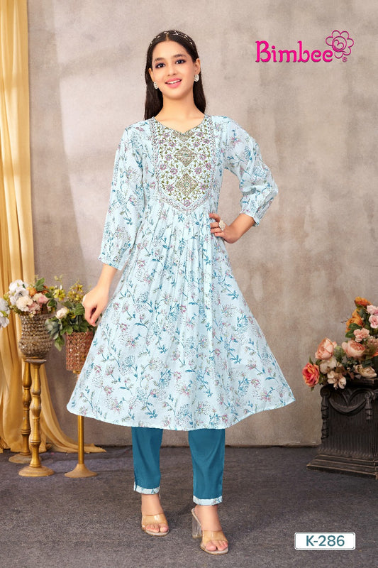 GIRLS KURTI-PANT SET